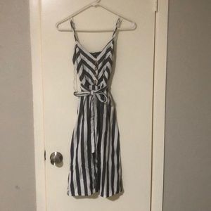 Striped linen dress
